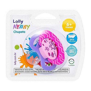 CHUPETA LOLLY BICO DE SILICONE TIP TRICOLOR VIVA ORTODÔNTICA TAMANHO 2 ROSA REF. 4915-01 F