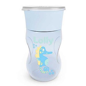 COPO DE TREINAMENTO 360º LOLLY TIPO OCEANO 330ML AZUL  REF. 7195-00 M