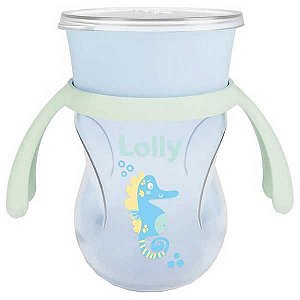 COPO DE TREINAMENTO 360º LOLLY TIPO OCEANO 250ML AZUL REF. 7196-00 M
