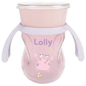 COPO DE TREINAMENTO 360º LOLLY TIPO OCEANO 250ML ROSA REF. 7196-00 F