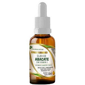 ÓLEO DE ABACATE COM VITAMINA E EM GOTAS FLORA NATIVA 30ML
