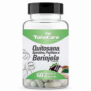 QUITOSANA, SPIRULINA, PSYLLIUM E BERINJELA TEKE CARE 600 MG 60 CAPSULAS