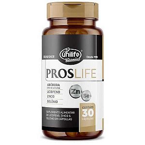 PROSLIFE ÓLEO DE SEMENTE DE ABÓBORA, LICOPENO, ZINCO E SELENIO UNILIFE 750 MG 30 CAPSULAS
