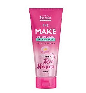 SABONETE LIQUIDO FACIAL PRE MAKE ROSA MOSQUETA 100ML DP/12 - FACE BEAUTIFUL