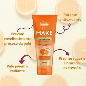 SABONETE LIQUIDO FACIAL PRE MAKE VITAMINA C 100ML DP/12 - FACE BEAUTIFUL DISPLAY C/12