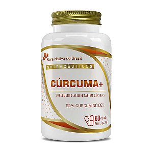 CURCUMA + (com Piperina) 60CAPS 500MG CX/15 - FLORA NATIVA