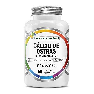 CALCIO DE OSTRA 800MG 60 CAPS CX/15 - FLORA NATIVA