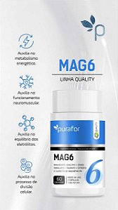 MAG 6 PURAFOR QUALITY 60 CAPS CX/12 - REATIVA