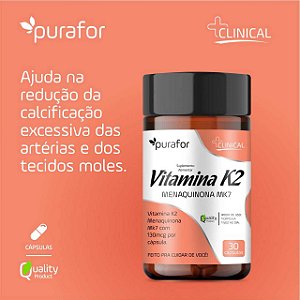 VITAMINA K2 30 CAPS PURAFOR CX/12 - REATIVA