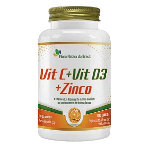VIT C + VIT D3 + ZINCO 60 CAPS CX/15 - FLORA NATIVA