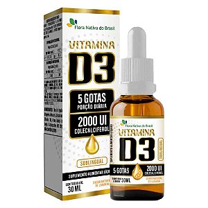 VITAMINA D3 400UI GOTAS 30ML CX/24 - FLORA NATIVA