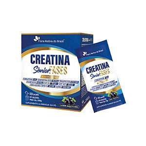 CREATINA SENIOR FASES (+ associacoes) SABOR JABUTICABA CX/12 - FLORA NATIVA