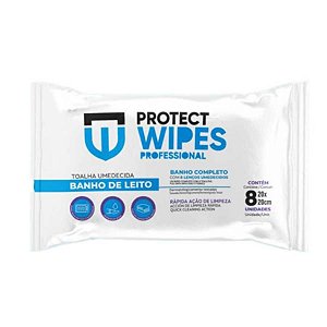 TOALHA UMEDECIDA BANHO DE LEITO 8UND 20X20CM CX/24 - SUPPLY CLEAN