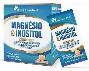 MAGNESIO & INOSITOL (+ associacao) SABOR PINK LEMONADE CX C/12 - FLORA NATIVA