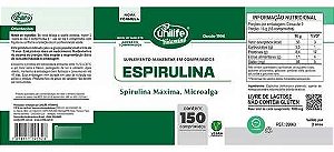 ESPIRULINA - SPIRULINA 1000MG 150 COMP CX/48 - UNILIFE