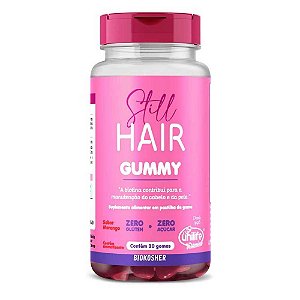 GUMMY HAIR STILL - SABOR MORANGO - 2,5GR - 30 GOMAS MASTIGAVEIS - UNILIFE