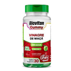GUMMY VINAGRE DE MACA BIOVITON - SABOR MACA - 2,5GR - 30 GOMAS MASTIGAVEIS - UNILIFE