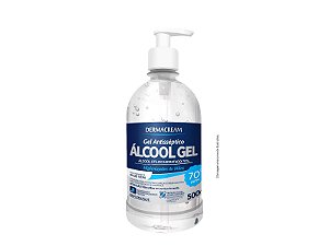 ALCOOL GEL 70% TRADICIONAL C/ ALOE VERA 500ML CX/12 - DERMACREAM