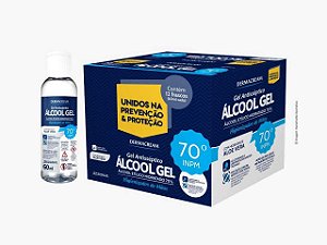 ALCOOL GEL 70% TRADICIONAL C/ ALOE VERA 60ML CX/12 - DERMACREAM
