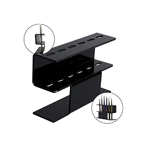 Suporte Para Pinças Acrílico - Preto
