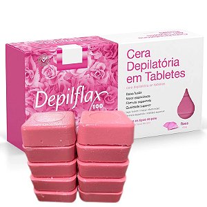 Cera Depilatória em Tabletes Rosas Depilflax 500g