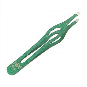 Pinça para Sobrancelhas Profissional Edel Solingen Laqueada Obliqua Verde Ref. 2280504