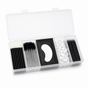 Kit Organizador para Cílios e Sobrancelhas Completo com Acessórios - Preto