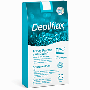 Folhas de Depilação Pro Designer Turquesa Depilflax 20UN