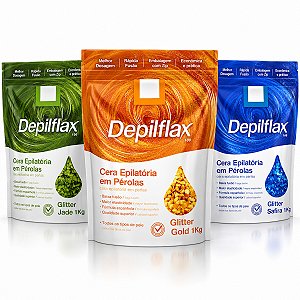 Cera Quente Depilflax  em Pérolas 1Kg Depilação Epilatória
