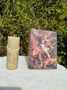 Kit Vela + Ícone São Miguel Arcanjo