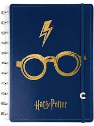 Caderno Inteligente, Grande, Harry Potter Azul, 200x275 mm, 80 Folhas off white
