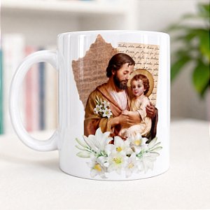 Caneca Porcelana São José 350ml