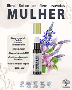 Blend Roll-On Mulher: Óleos essenciais