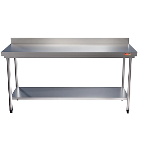 Mesa Aço Inox Industrial / Bancada De Apoio Com Espelho - 1,2m (120x70x90cm)