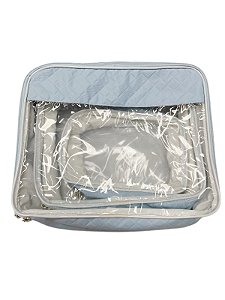 Kit c/ 3 Necessaire Azul