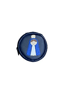Porta Terço / Porta Moeda / Porta Treco | Nossa Senhora - Cor: Azul