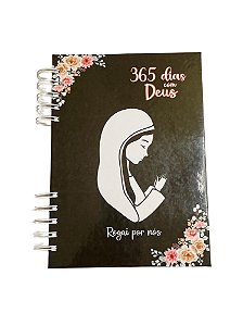 Planner 365 dias com Deus | Nossa Senhora - Cor: Preto