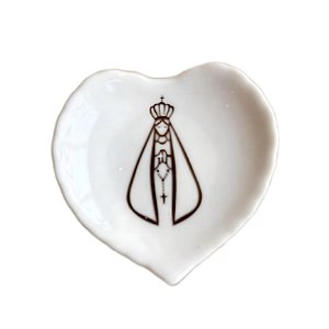 Mini Pratinho Coração Nossa Senhora 7,5cm