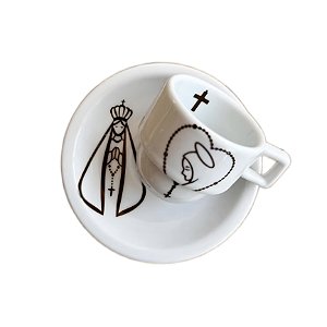 Xícara de Café Porcelana Nossa Senhora 90ml