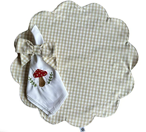 Kit Mesa Flor Cogumelo