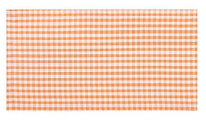 Trilho de Mesa Xadrez Branco e Laranja