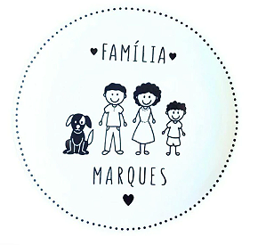 Prato Sobremesa Família Nova 21cm
