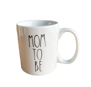 Caneca em Porcelana Mãe -Estampa Mom To Be 250ml
