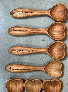 MIni Colher Coração Personalizada