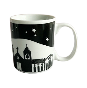 Caneca em Porcelana Junina Vila 250ml
