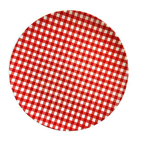 Prato Raso Cupido Xadrez Red 26cm