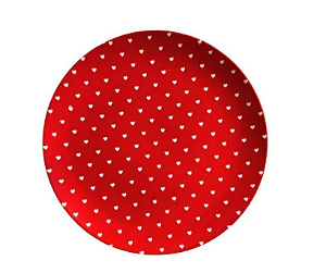 Prato Sobremesa Cupido Red 21cm