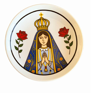 Prato Sobremesa Nossa Senhora 16cm