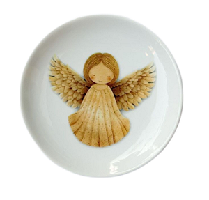 Prato Pão Presépio Wood Anjo 16cm