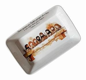 Refratario porcelana Santa Ceia 25x16cm